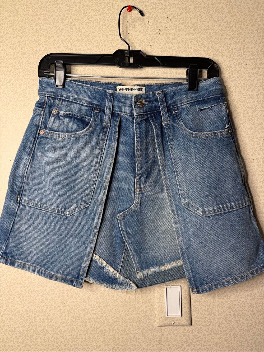 NWOT We The Free denim mini skirt